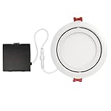 Globe Electric 4" LED Integrated Ultra Slim Swivel Recessed Lighting Kit, 9 Watts, Energy Star, IC Rated, Dimmable, Damp Rated, White Finish, 91071