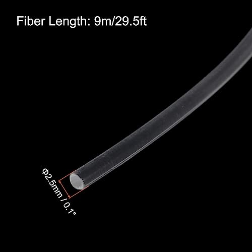 Image of MECCANIXITY PMMA Fiber Optic Light Side Glow Cable, 2.5mmx9m LED Transparent for Hotels, KTV, DIY Art, Home Decoration