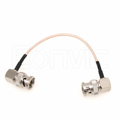 Eonvic 75 Ohm BNC Male Right Angle RG179 Coax Cable for BMCC BMPC Hyperdeck Cameras(15cm,1pcs) - Image 2