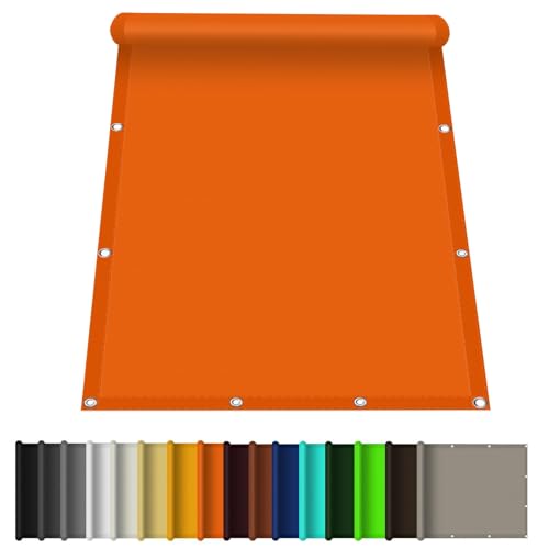 Voile d'ombrage orange résistant aux UV 98% avec oeillets - 2