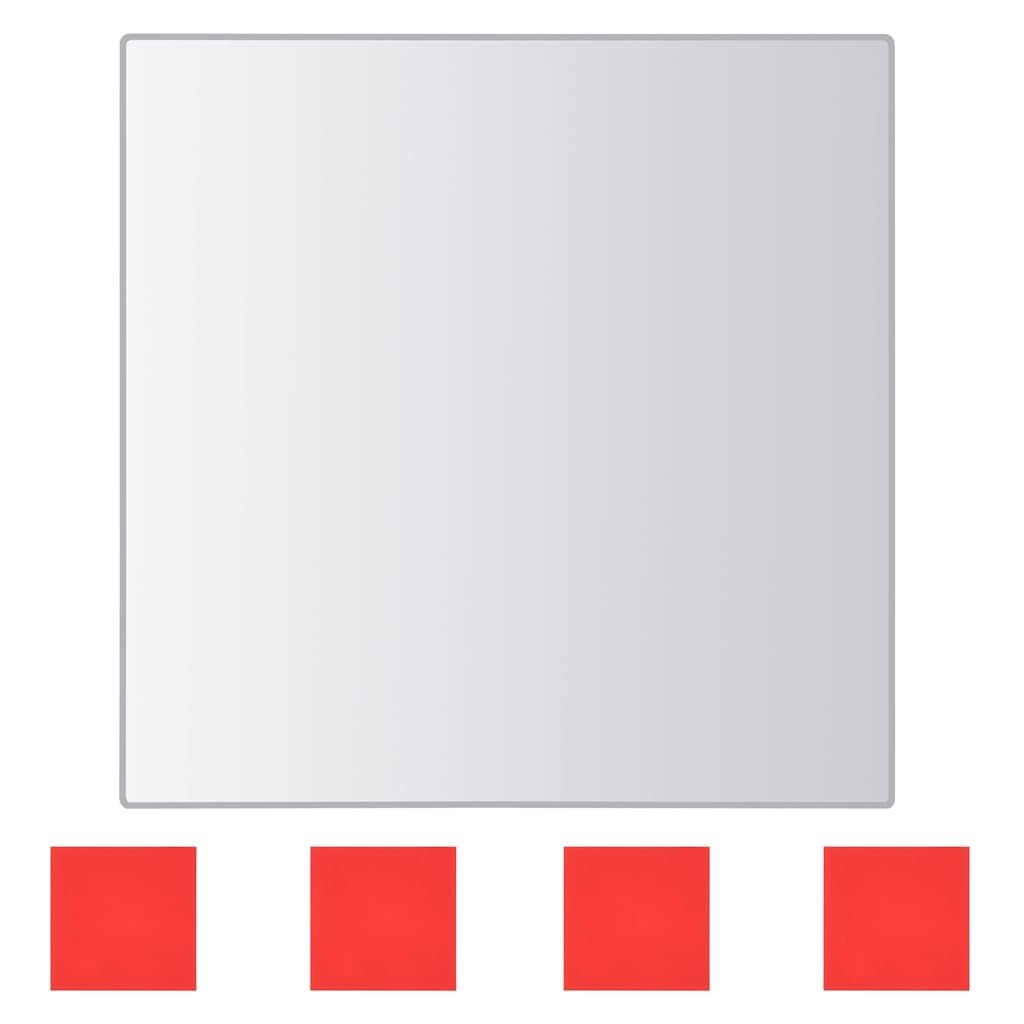 Confezione da 48 piastrelle a specchio quadrate, in vetro | Specchio da parete senza cornice in set per personalizzazione per corridoio, camera da letto e soggiorno
