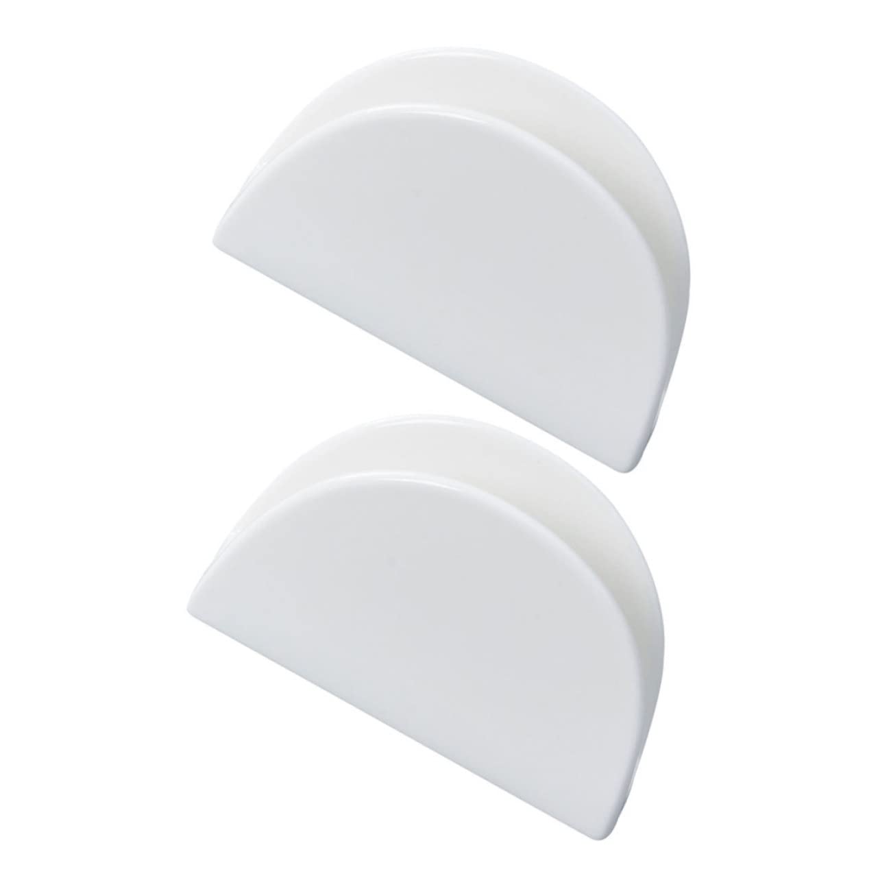Portatovaglioli da Tavola 2 Pezzi in Ceramica Bianco