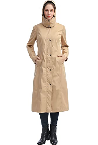BGSD Women Kathy Waterproof Hooded Long Rain Coat - Regular & Plus Size3