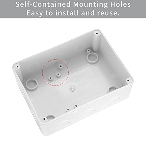 Aoyfuwell Abzweigdose Wasserdicht IP65, Abzweigkasten Aufputz, Verteilerkasten Außen, Elektrische Projektboxen, ABS Kabelanschlussdose für elektrische Anschlussdose Steuerung - 150 * 110 * 70 mm