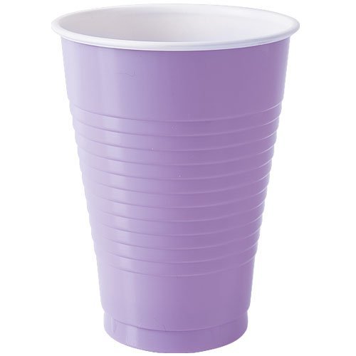Disposable BPA Free Plastic Party Cups - 12 oz | Hydrangea | Pack of 20