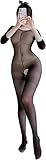 Bommi Fairy Women's Sexy Leotard Fishnet Bobysuits Transparent Underwear Long Sleeve Jumpsuit Linger