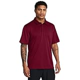 Under Armour Men's Tech Golf Polo, (625) Cardinal / / Black, Small