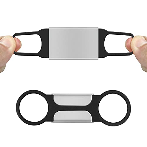 Tagme 10 Pcs Dog Tags, Slide On Dog Id Tag With Blank Stainless Steel Nameplate, For Small Dogs, Black, M #TOP2