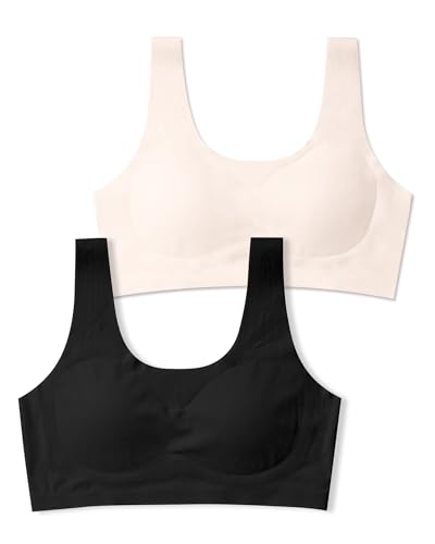 SALIA GIRL Training Bras for Girls 10-16 Sports Seamless Bra with Removable Padding Bras