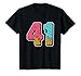 41 Ice Cream Drip Meme Forty One Four Gen Alpha Slang T-Shirt, Youth, Black, Medium
