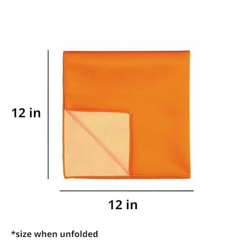 Image of tiemart Solid Color Pocket Squares for Men | For Suits, Perfect for Wedding Parties, 12 x 12 inch / 30 x 30 cm