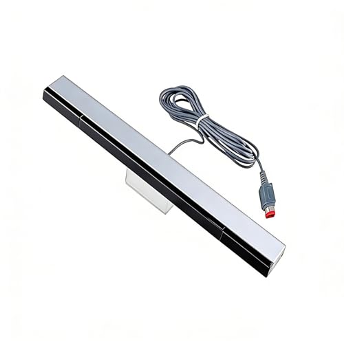 JLvetecgo Sensor Bar for Wii, Replacement Wired Infrared IR Ray Motion Sensor Bar Compatible Wii and Wii U Console Signal Receiver Includes Clear Stand