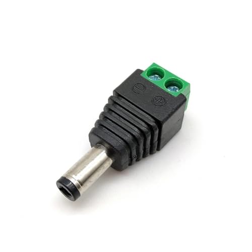 Conector DC 2.1x5.5mm macho hembra clavija jack de corriente 12V para cámaras y luces LED 5 uds 2