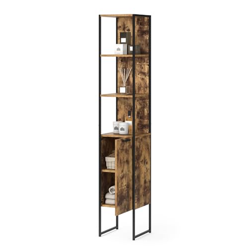 Vicco Mobile Bagno Alto Fyrk, Rovere Rustico/Nero, 33 X 185 Cm - 7