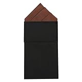 Mens Pre-Folded Pocket Squares on Card Pocket Handkerchief for Suit Accessories (Coffee Peak)