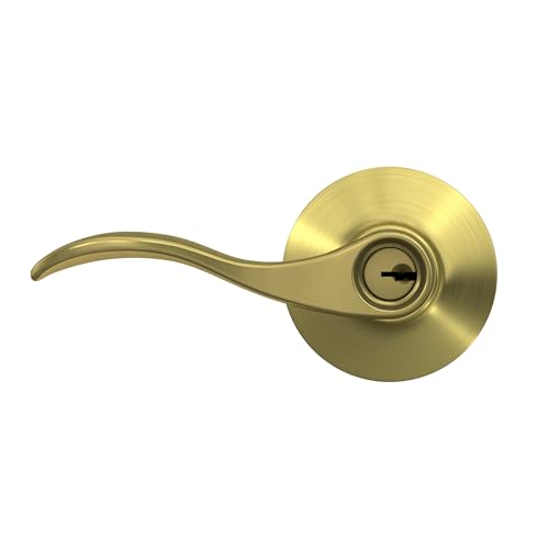 Schlage F51A Acc 608 Accent Door Lever with Standard Trim, Keyed Entry Lock, Satin Brass by SCHLAGE - Image 7