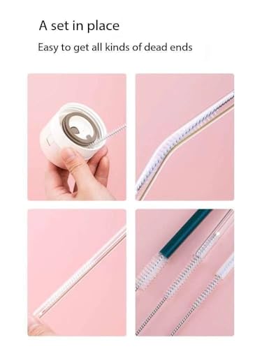 Image of Generic Straw Cleaner Brush Set, 20-Piece Long Brushes for Tumblers, Water Bottles, Sippy Cups, Pipes, Tubes, Hummingbird Feeders, Silver