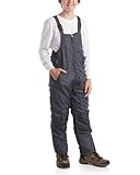 Cherokee Kids’ Snow Bib – Boys and Girls Insulated Ski Pants Overalls (4-18), Size 6X-7, Grey