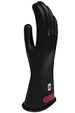 National Safety Apparel Class 0 Black Rubber Voltage Insulating Gloves, Max. Use Voltage 1000V...