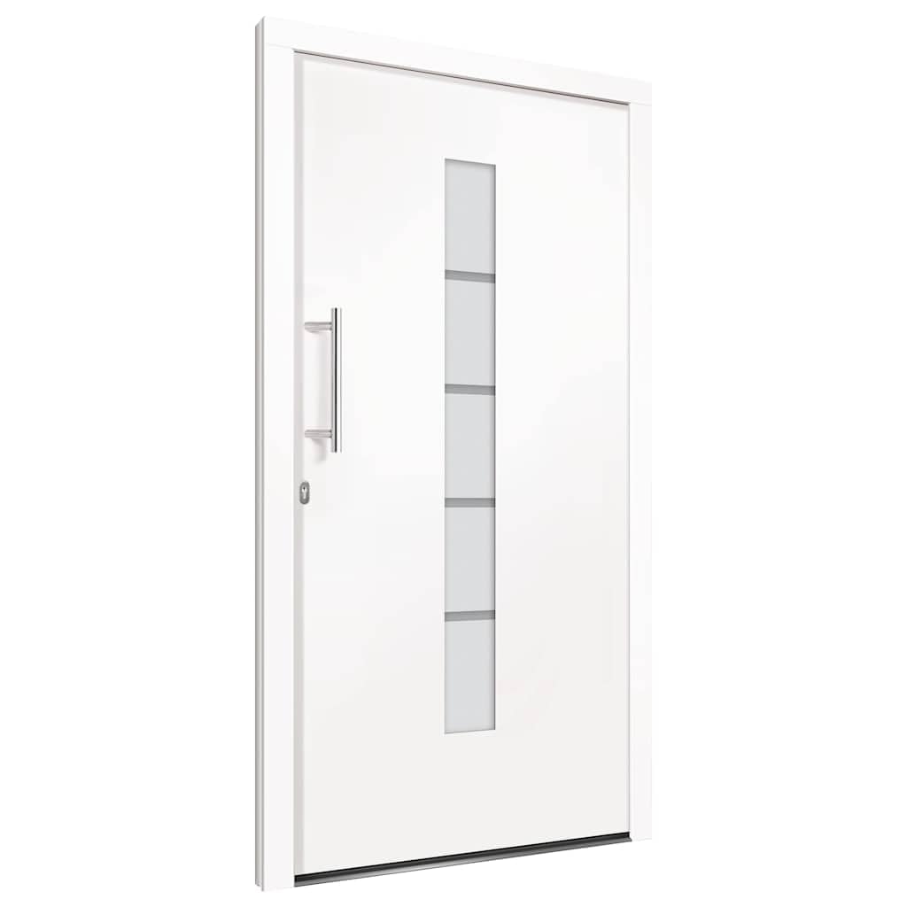 Haustür Aluminium und PVC Weiß 100x200 cm