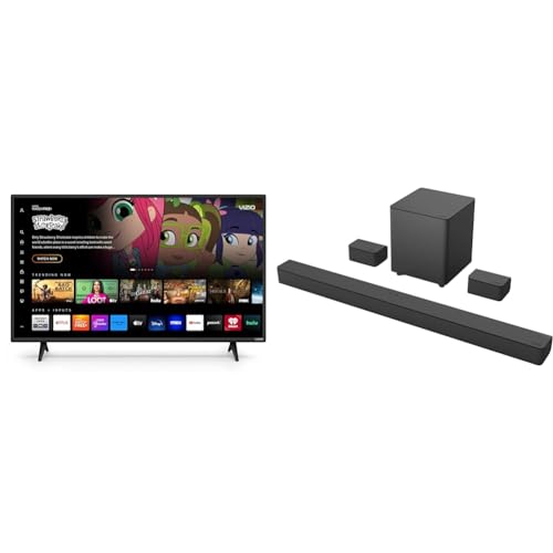 VIZIO 32-inch D-Series Full HD 1080p Smart TV with Apple AirPlay and Chromecast Built-in & V-Series 5.1 Home Theater Sound Bar with Dolby Audio