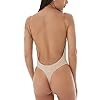 Defitshape-Womens-Backless-Bodysuits-U-Plunge-Seamless-Thong-Full-Bodysuits Defitshape Women's Backless Bodysuits U Built-in Bra Shapewear Low Back Thong Bridal Wedding Undergarments Open Crotch Khaki 34 fit 34C/34D/36A/36B
