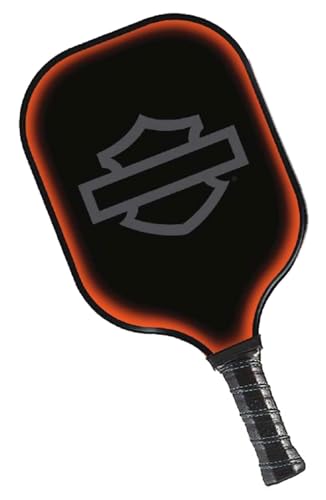 Harley-Davidson Stealth Bar & Shield Logo Pala de pickleball, color negro y naranja