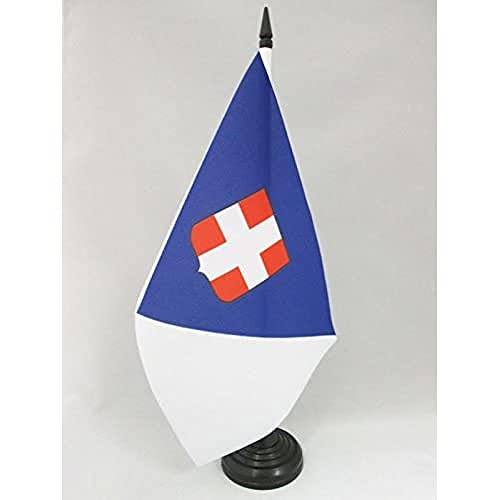 Az Flag Bandiera Da Tavolo Savoia 21X14 Cm - Piccola Bandierina Dipartimento Della Département De La Savoie - Francia 14 X 21 Cm