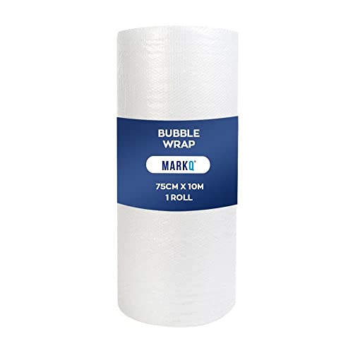 MARKQ Bubble Wrap Roll 75 cm x 10 m Air Bubble Cushioning Wrap for Packaging Shipping Mailing Packing and Moving Supplies