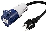  Cable adaptador 35cm clavija de contacto de protección -> acoplamiento CEE