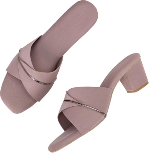 Image of Nowry Women's Chunky Block Heels | Women Comfortable Heel Fashion Sandals for Everyday, Party, Office, Wear