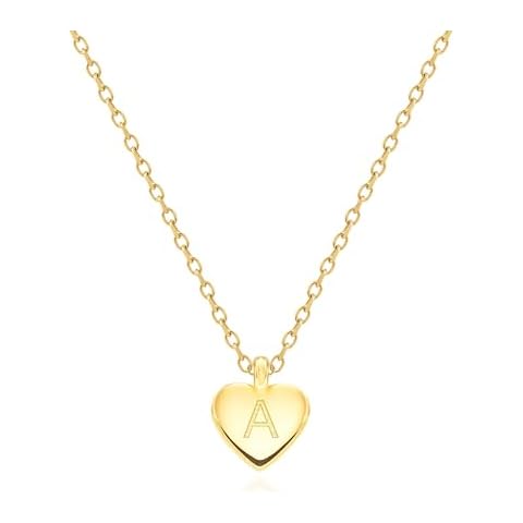 MIDDLUX Heart Necklaces for Women, Initial Necklaces for Women, Name Necklace, Heart Initial Necklace, A Necklace Cover