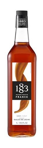 Image of 1883 Dulce De Leche Syrup for Drinks, Made in France, 1 Liter Plastic Bottle
