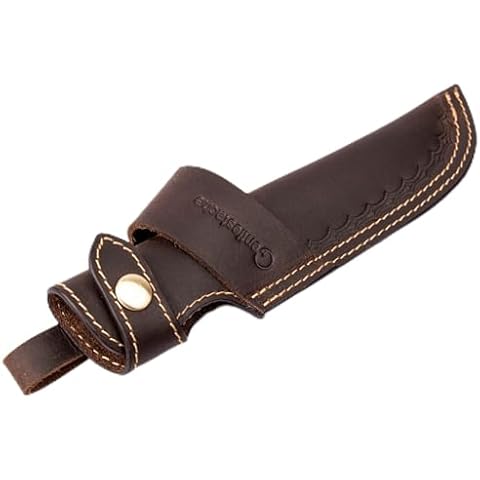 Gentlestache belt Knife Sheath, Knife Holster for 5 inch blade knife, Horizontal Knife Sheath for belt EDC Knife Holster belt, Compact Draw Knife Holster,Darkbrown Cover