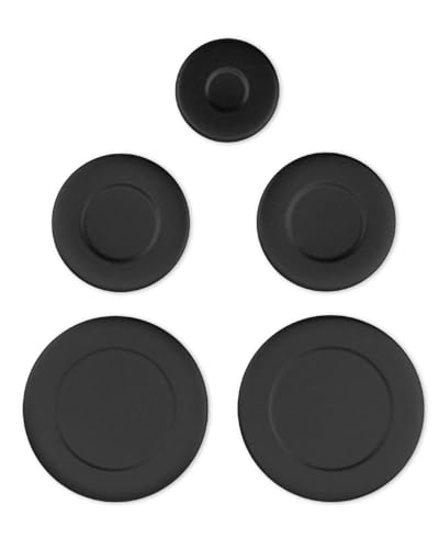 W10832694 Gas Stove Burner Cap Set Fit for Whirlpool Range Stove Burner, Replace W10597133 AP5988633 PS11727796 4363154, 5 Pcs