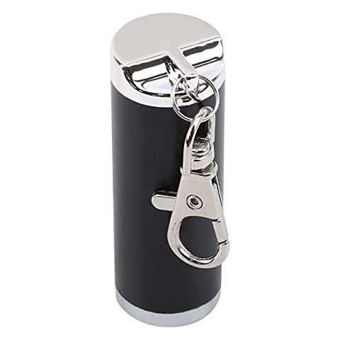 LoveAloe Portable Mini Ashtray Keychain Outdoor Pocket Ashtray With Lid Key Chain Travel Ashtray Keyring,Black Cover