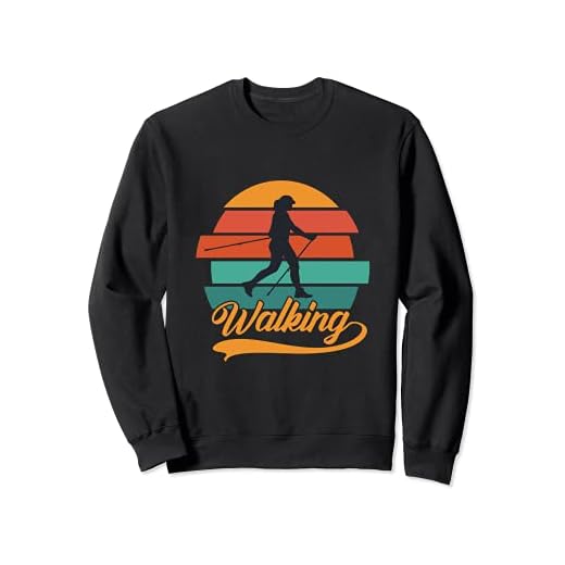Nordic Walking Retro Walkerin Walking Sudadera