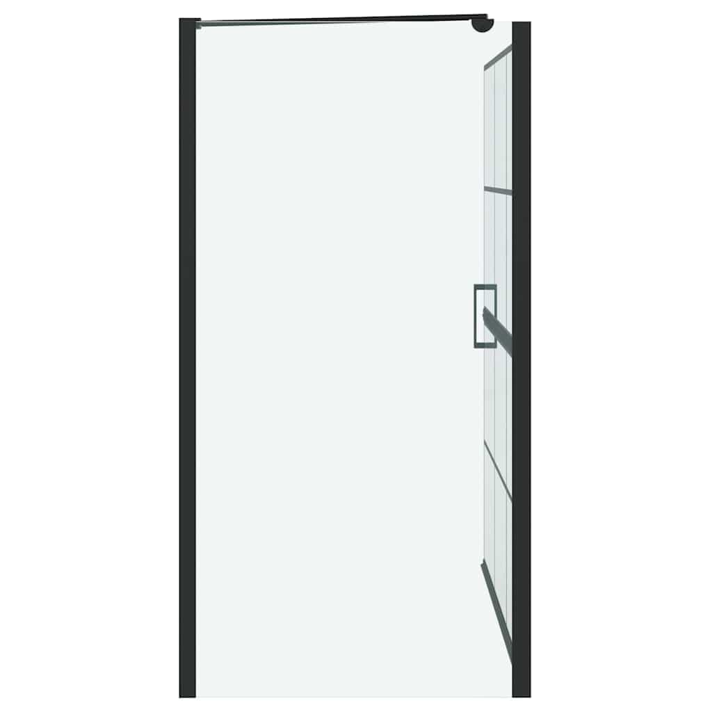 Mampara de ducha de baño de cristal transparente, 116 x 68 x 128 cm, con mecanismo plegable para baño, deflector de agua, juntas, bisagras, fácil montaje
