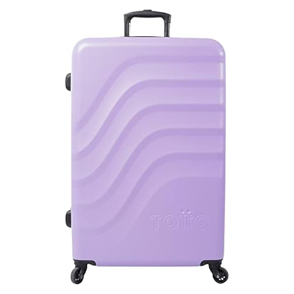 Totto - Valigia trolley grande colore viola bazy: porta tutto ciò di cui hai bisogno nei tuoi viaggi con stile e comfort., Viola, Trolley cabina, Design aerodinamico e futuristico.