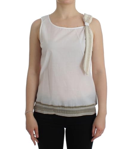 Haut sans manches pour femme Ermanno Scervino chic blanc à nœud