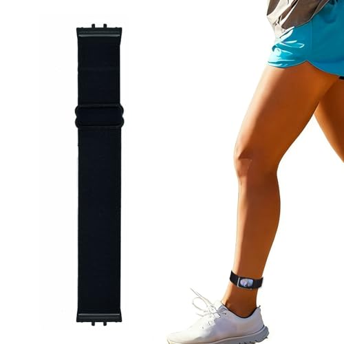 Elastic Arm/Ankle Band with Tri-Glide Slider for Samsung Galaxy Fit 3 Smartwatch, Stretchy Band for Men and Women (Black, Medium)
