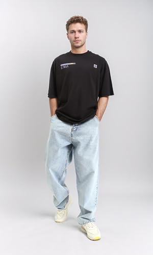 Ravin Elbow Sleeves Printed Cotton Tee - Black