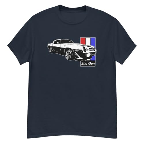 Aggressive Thread 2nd Gen Camaro T-Shirt Muscle Car Enthusiast Mens Tee Shirt Denim