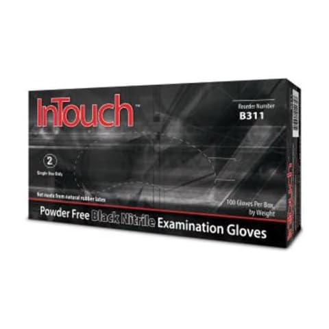 Powder Free Exam Black 6MIL Nitrile Glove, Small Cover
