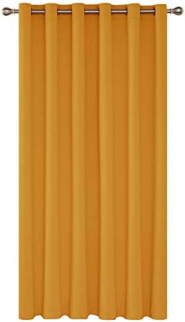 Deconovo Home Decorative Bedroom Curtain Super Soft Ring Top Blackout Curtain Eyelet Window Curtain for Boys Room 52"x 54" Light Beige 1 PANEL
