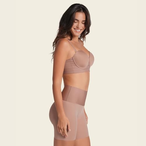 Image of Leonisa Stay-in-Place Seamless Shorts for Women - High Waisted Shapewear Tummy Control
