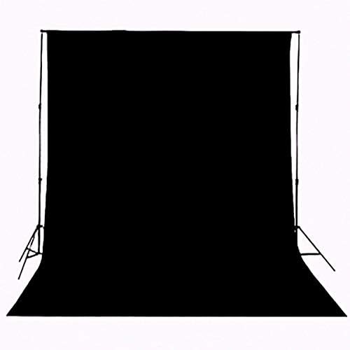HMTfoto Background Solid Black Backdrop Muslin Portrait Background Screen for Photo Backdrop Video Photography Studio(5x7ft, Black)