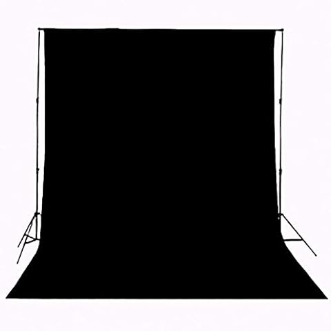 HMTfoto Background Solid Black Backdrop Muslin Portrait Background Screen for Photo Backdrop Video Photography Studio(5x7ft, Black) Cover