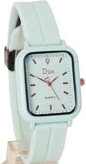 ساعة كاجوال نسائية ازرق فاتح– تصميم عصري باند سيليكون مريح -DI15