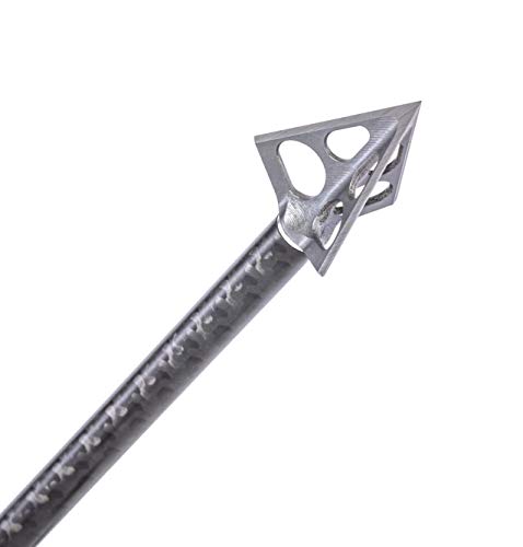 Muzzy One 100 Grain Machined Stainless Steel Ferrule 3-Blade Archery Crossbow Broadhead, 3-Pack, Silver, One Size #TOP4